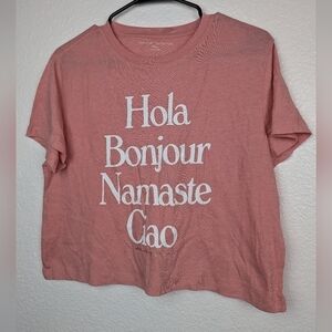 NWOT Spiritual Gangster hola crop tee